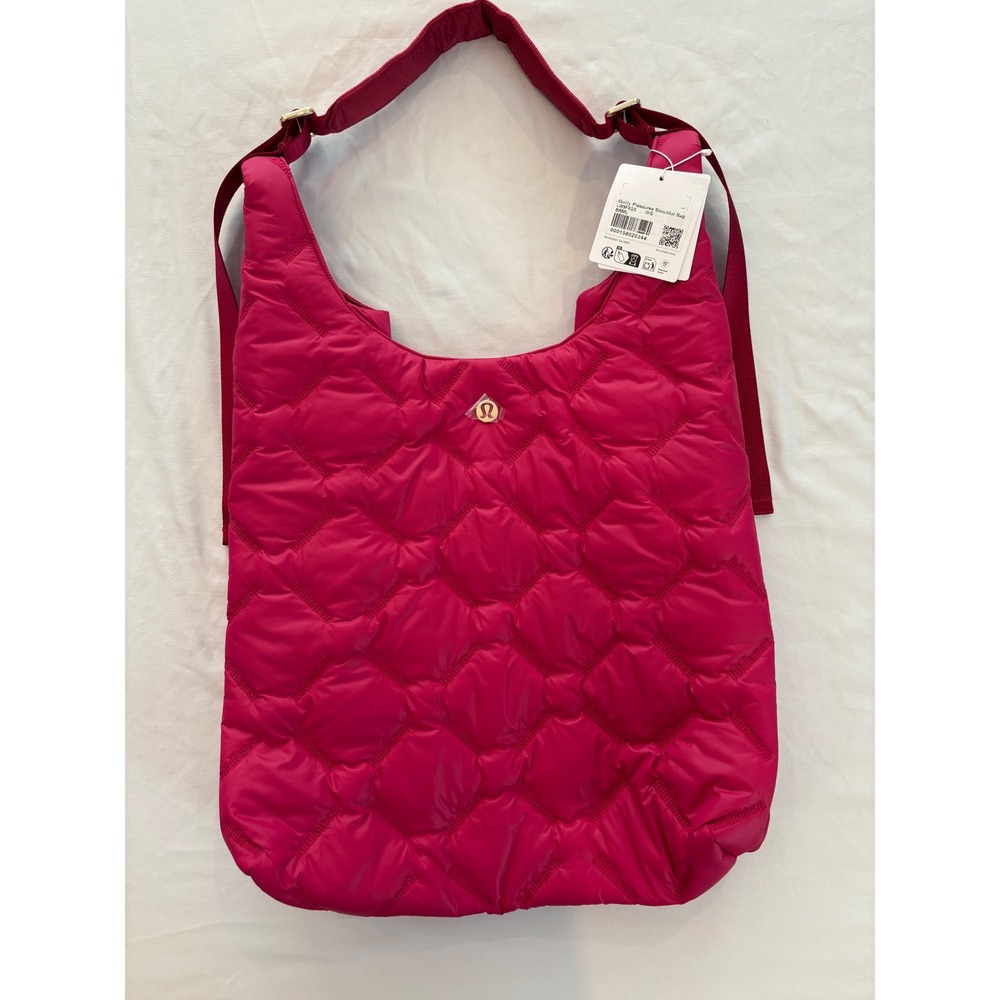 Lululemon Quilly‎ Pleasures Shoulder Bag Pink Quilted Hobo LW9FXQS BRML 14L NWT